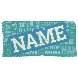 Block Name Pattern Beach Towel