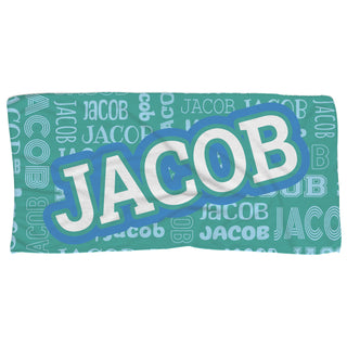 Block Name Pattern Beach Towel