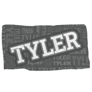 Block Name Pattern Beach Towel