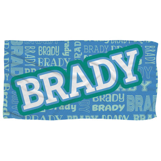 Block Name Pattern Beach Towel