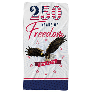 250 Years of Freedom Eagle Beach Towel