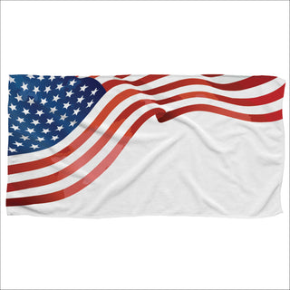 American Flag Big Bold Name Beach Towel