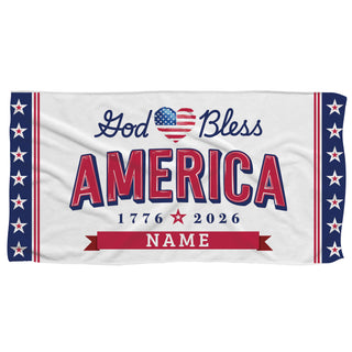 God Bless America Beach Towel