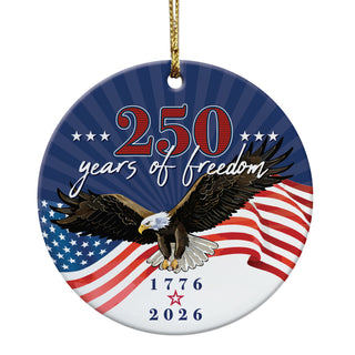 250 Years of Freedom Eagle Ceramic Ornament