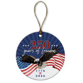 250 Years of Freedom Eagle Ceramic Ornament