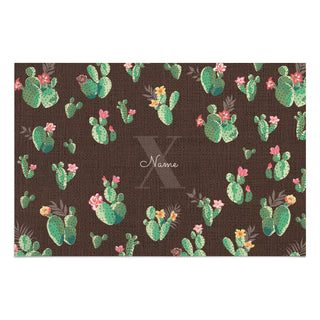 Floral Cactus Pattern Doormat - 18x27, 1/4" Thick