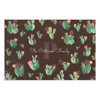 Floral Cactus Pattern Doormat - 18x27, 1/4" Thick