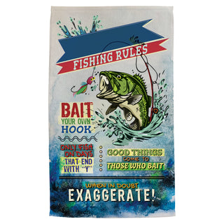 Personalized Fishing Rules Fishing Towel