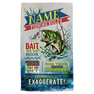 Personalized Fishing Rules Fishing Towel