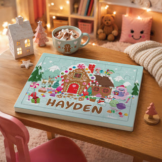 Personalized Gingerbread Christmas Wooden Puzzle