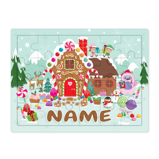 Personalized Gingerbread Christmas Wooden Puzzle