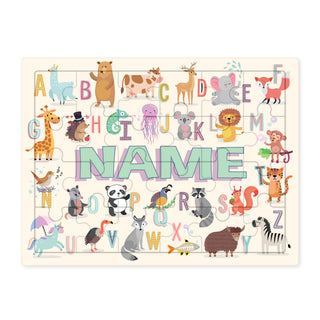 Personalized Animal Alphabet Wooden Puzzle