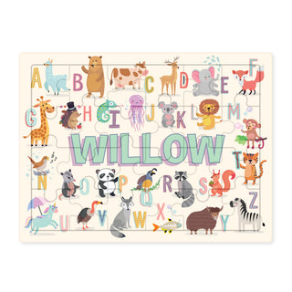 Personalized Animal Alphabet Wooden Puzzle