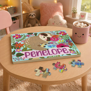 Personalized Sloth Wooden Puzzle