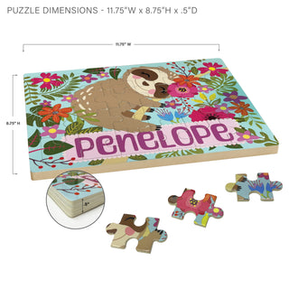 Personalized Sloth Wooden Puzzle
