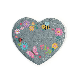 Personalized Butterfly & Bee Heart 4" Garden Stone