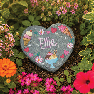 Mini Heart Garden Stone for Ice Cream Lover Gift