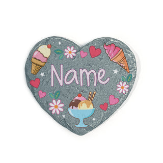 Personalized Sweet Treats Heart 4" Garden Stone