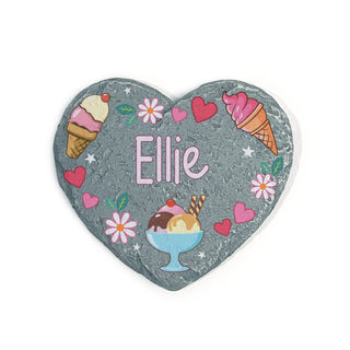 Personalized Sweet Treats Heart 4" Garden Stone