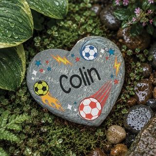 Mini Heart Garden Stone Soccer Theme