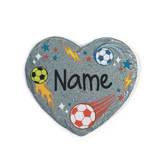 Personalized Soccer Champion Heart 4" Garden Stone
