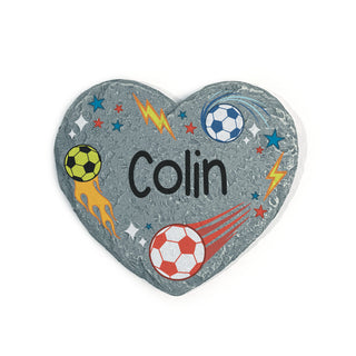 Personalized Soccer Champion Heart 4" Garden Stone