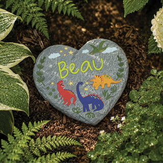 Mini Heart Garden Stone Dinosaur Theme