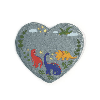Personalized Dinosaur Adventure Heart 4" Garden Stone