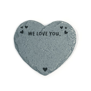 Personalized We Love You Heart 4" Garden Stone