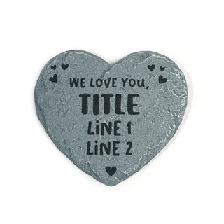 Personalized We Love You Heart 4" Garden Stone