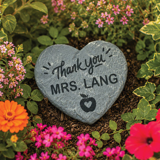 Teacher Gift Mini Heart Garden Stone