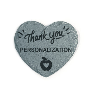 Personalized Thank You Teacher Heart 4" Garden Stone
