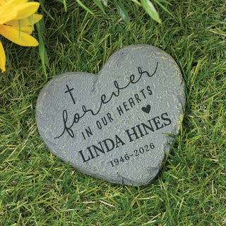 Personalized Forever In Our Hearts 4" Garden Stone