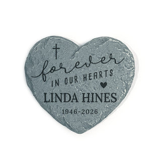 Personalized Forever In Our Hearts 4" Garden Stone