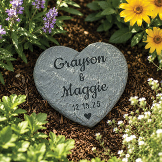Couples Heart Garden Stone or Wall Decor