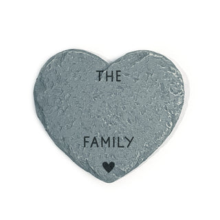 Personalized Family Heart 4" Garden Stone