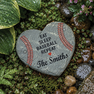 Baseball Themed Gift - Garden Stone ball threads