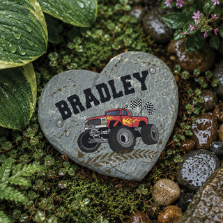 Monster Pick Up Track Themed Garden Stone for Boys