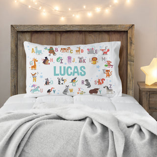 Animal Alphabet Pillowcase with Name 