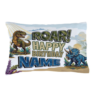 Birthday Dinosaur Pillowcase