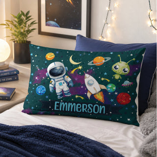 Space Pillowcase for Kids with Name
