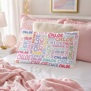 Girls Name Pillowcase Pastels