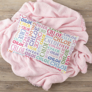Name Pattern Pastel Colors Pillowcase