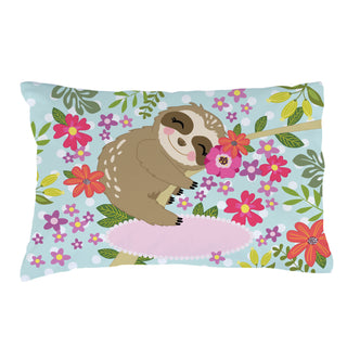 Sleepy Sloth Floral Pillowcase