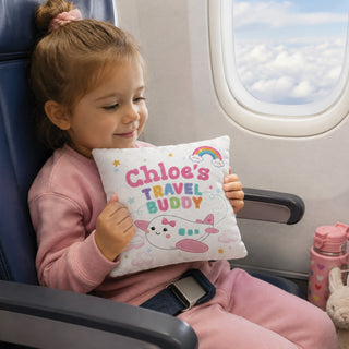 Pastel Travel Buddy Kids 8x8 Mini Pillow
