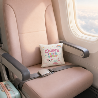 Pastel Travel Buddy Kids 8x8 Mini Pillow