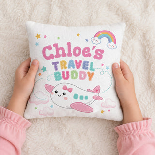 Pastel Travel Buddy Kids 8x8 Mini Pillow