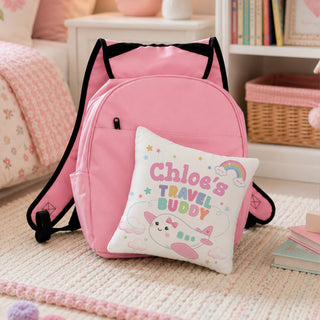 Pastel Travel Buddy Kids 8x8 Mini Pillow