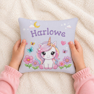 Magical Unicorn Kids 8x8 Mini Pillow