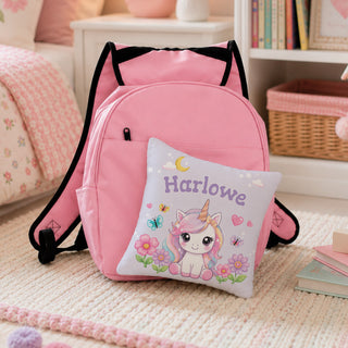 Magical Unicorn Kids 8x8 Mini Pillow